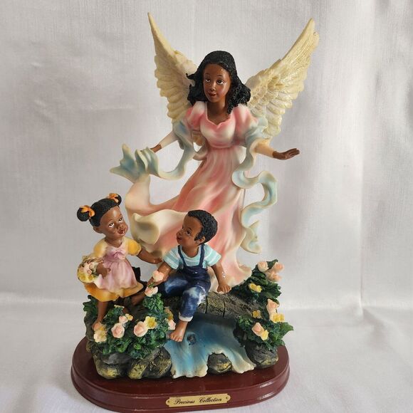 Precious Collection Guardian Angel‎ Statue With Children - Picture 1 of 12